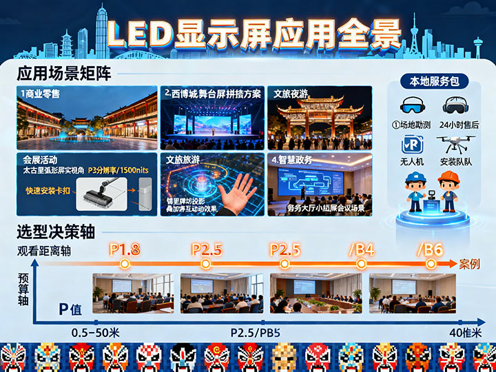 成都LED顯示屏:科技之光,點亮天府之國的每一個角落